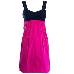 Yigal Azrouel pink and black colorblock dress